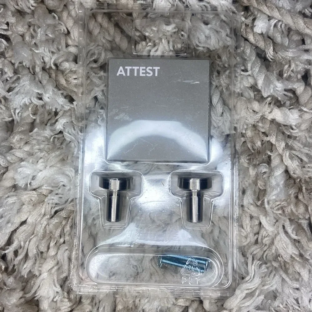 Ikea ATTEST Knob / Drawer Pull Stainless Steel New SEALED lot of 3 packages of 2